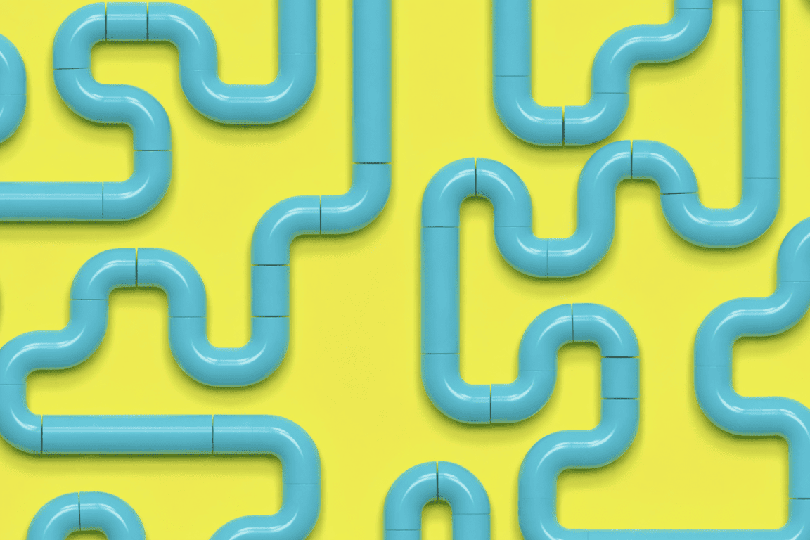 Industrial pipes and infrastructure representing enterprise AI adoption across operations